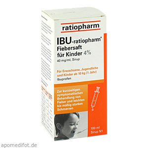 IBU-RATIOPHARM Fiebersaft für Kinder 40 mg/ml