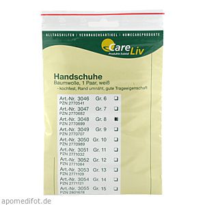 HANDSCHUHE Baumwolle Gr.8