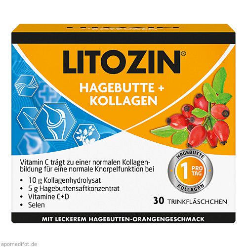 LITOZIN Hagebutte+Kollagen Trinkfläschchen