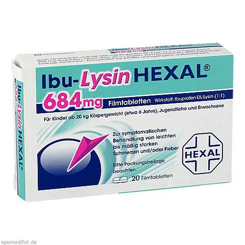 IBU-LYSIN HEXAL 684 mg Filmtabletten 20 St